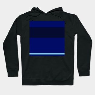 A fabulous palette of Lightblue, Primary Blue, Dark Imperial Blue and Dark Navy stripes. Hoodie